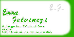 emma felvinczi business card